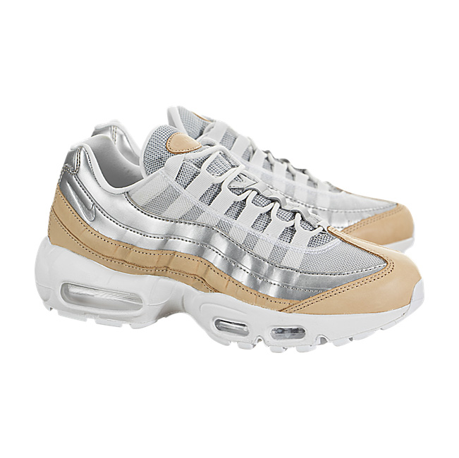 Nike Women Air Max 95 SE Premium - Pure Platinum / Metallic Silver