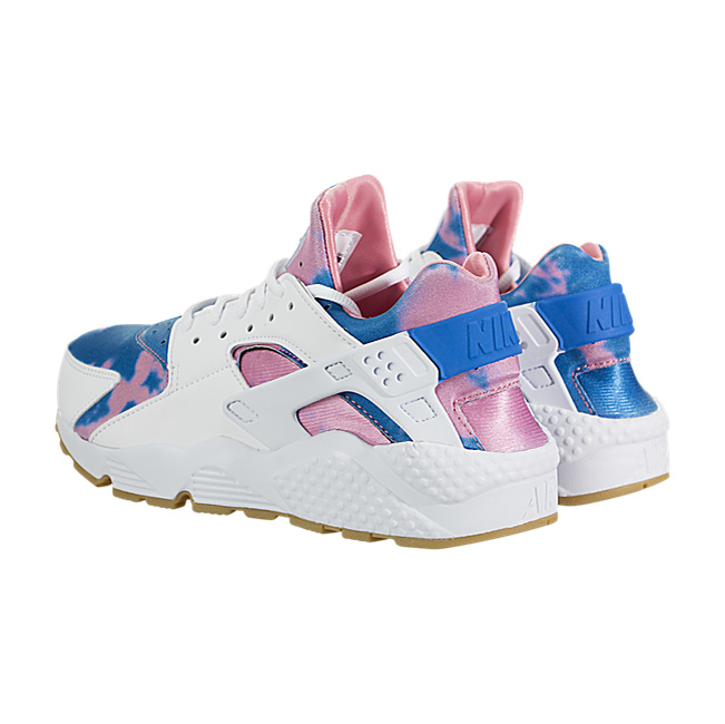 Nike Women Air Huarache Run Print - White / Blue Nubula