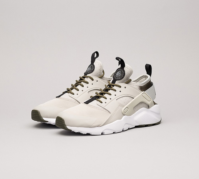 Nike Junior Air Huarache Run Ultra Trainer | Platinum Grey / Black / Khaki