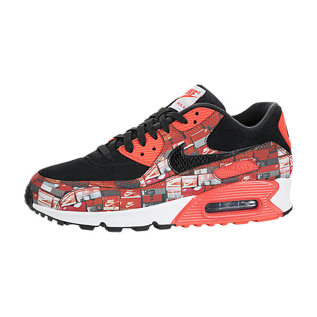 Nike Air Max 90 Print (We Love Nike) - Black / Bright Crimson-White