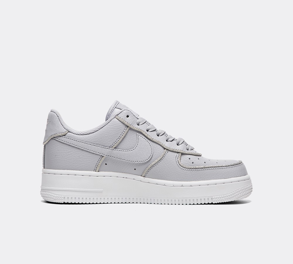 Nike Womens Air Force 1 Glitter Trainer - Wolf Grey / Pure Platinum