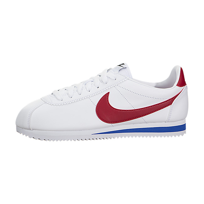 Nike Women Classic Cortez Leather - White / Varsity Red-Varsity Royal
