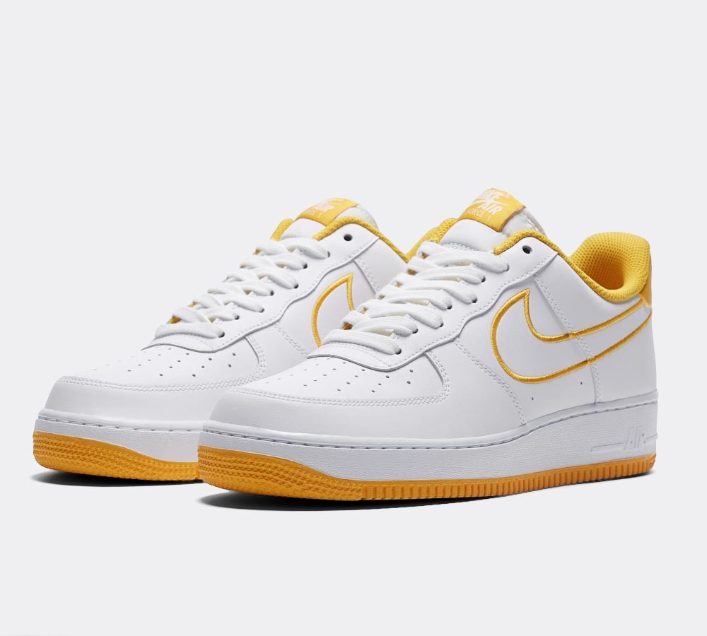 Nike Air Force 1 Low Trainer - White / Yellow