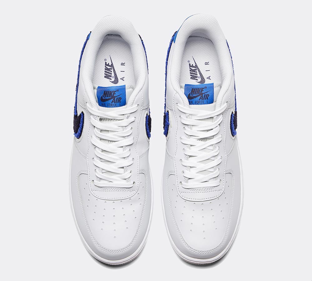Nike Air Force 1 '07 LV8 Trainer - Pure Platinum / Blackened Blue