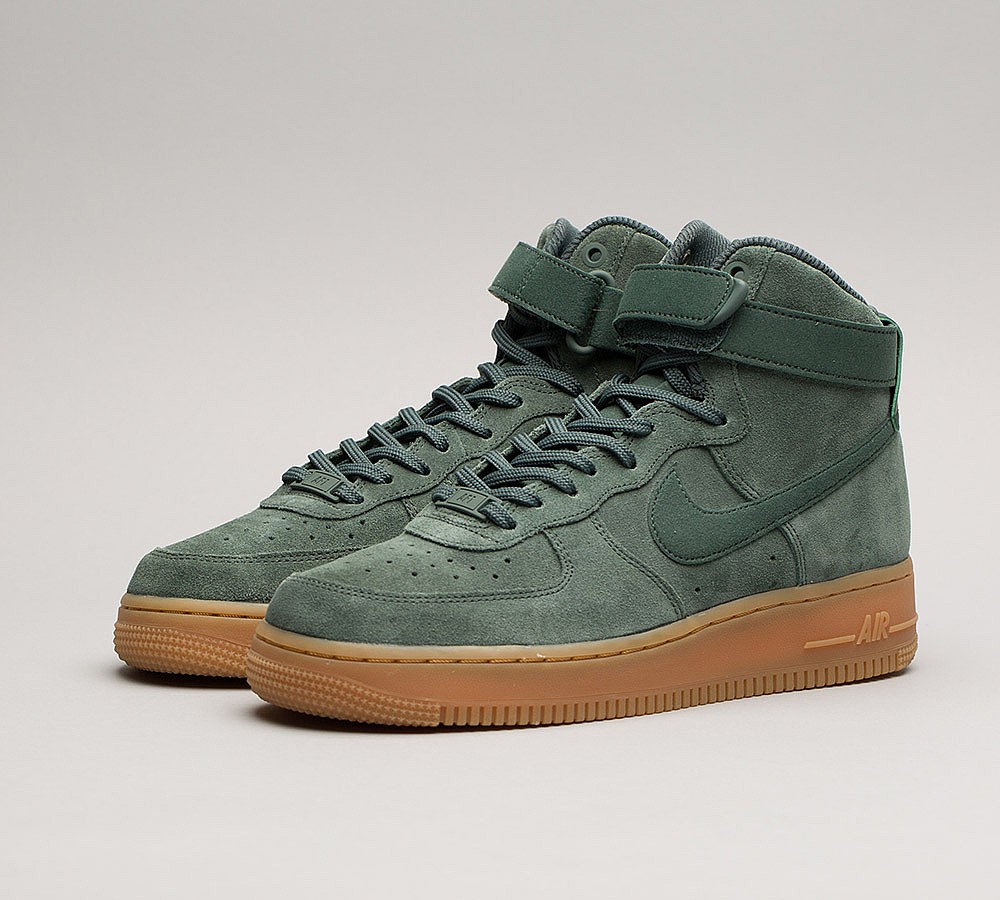 Nike Womens Air Force 1 Hi SE Trainer - Vintage Green / Gum