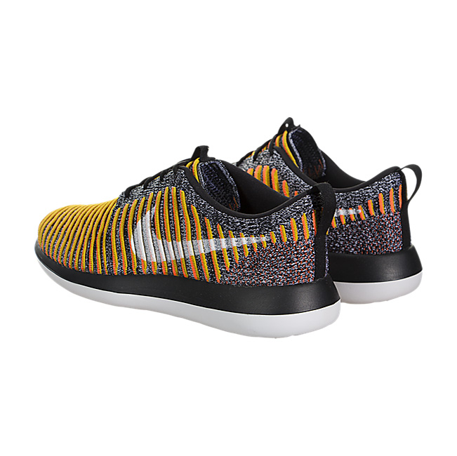 Nike Women Roshe Two Flyknit - Black / White-Bright Mango-Gold Lead