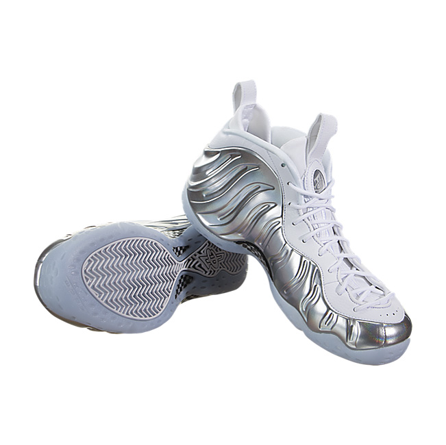 Nike Women Air Foamposite One - White / Chrome-Blue Tint
