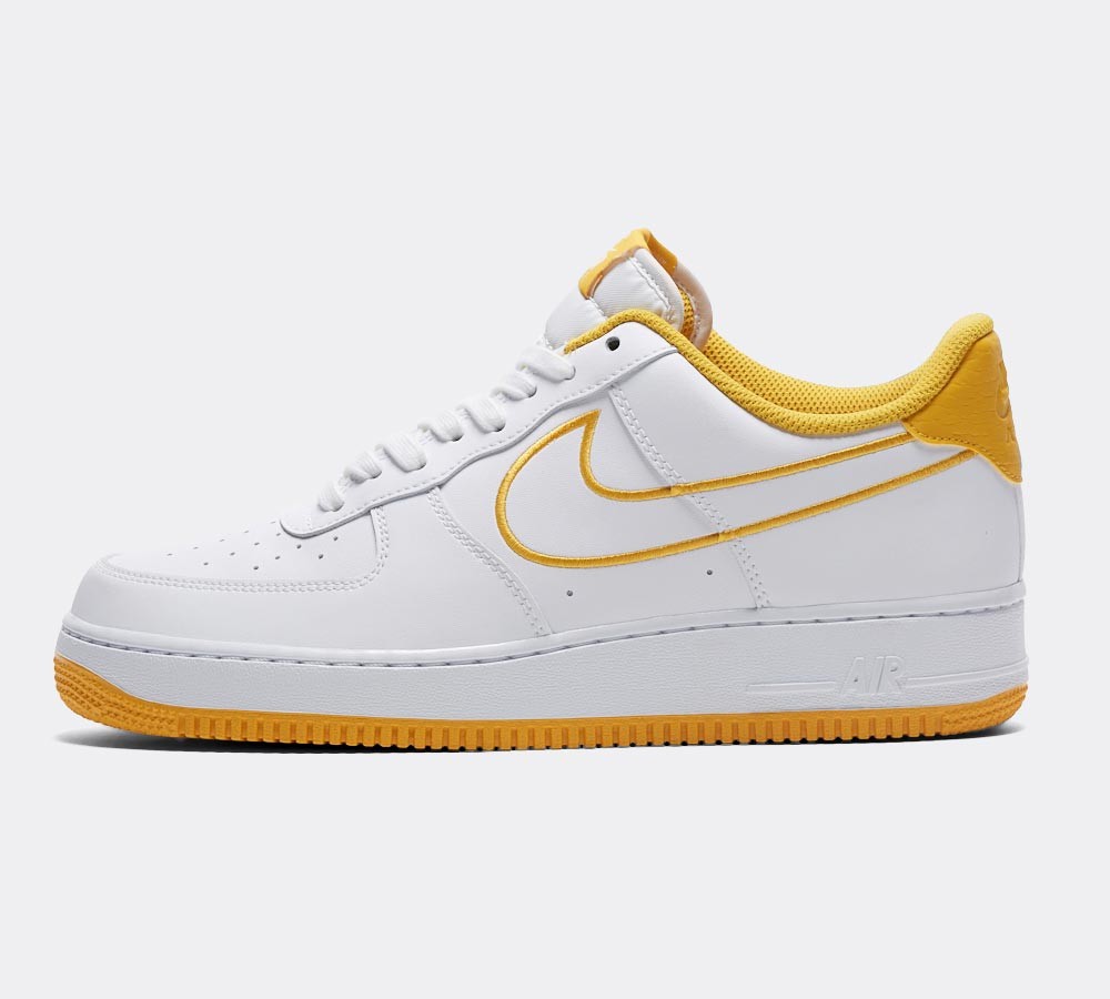 Nike Air Force 1 Low Trainer - White / Yellow