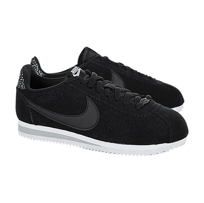 Nike Women Classic Cortez Premium - Black / Wolf Grey-White