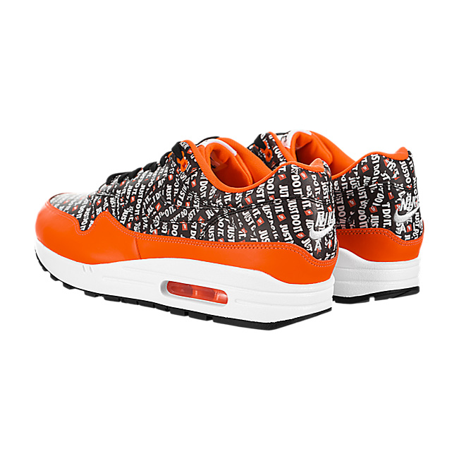 Nike Air Max 1 Premium (Just Do It) - Black / Total Orange-White
