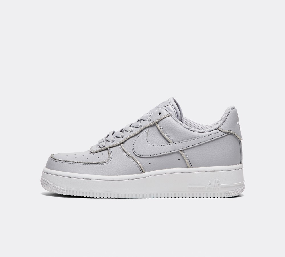 Nike Womens Air Force 1 Glitter Trainer - Wolf Grey / Pure Platinum
