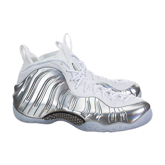 Nike Women Air Foamposite One - White / Chrome-Blue Tint