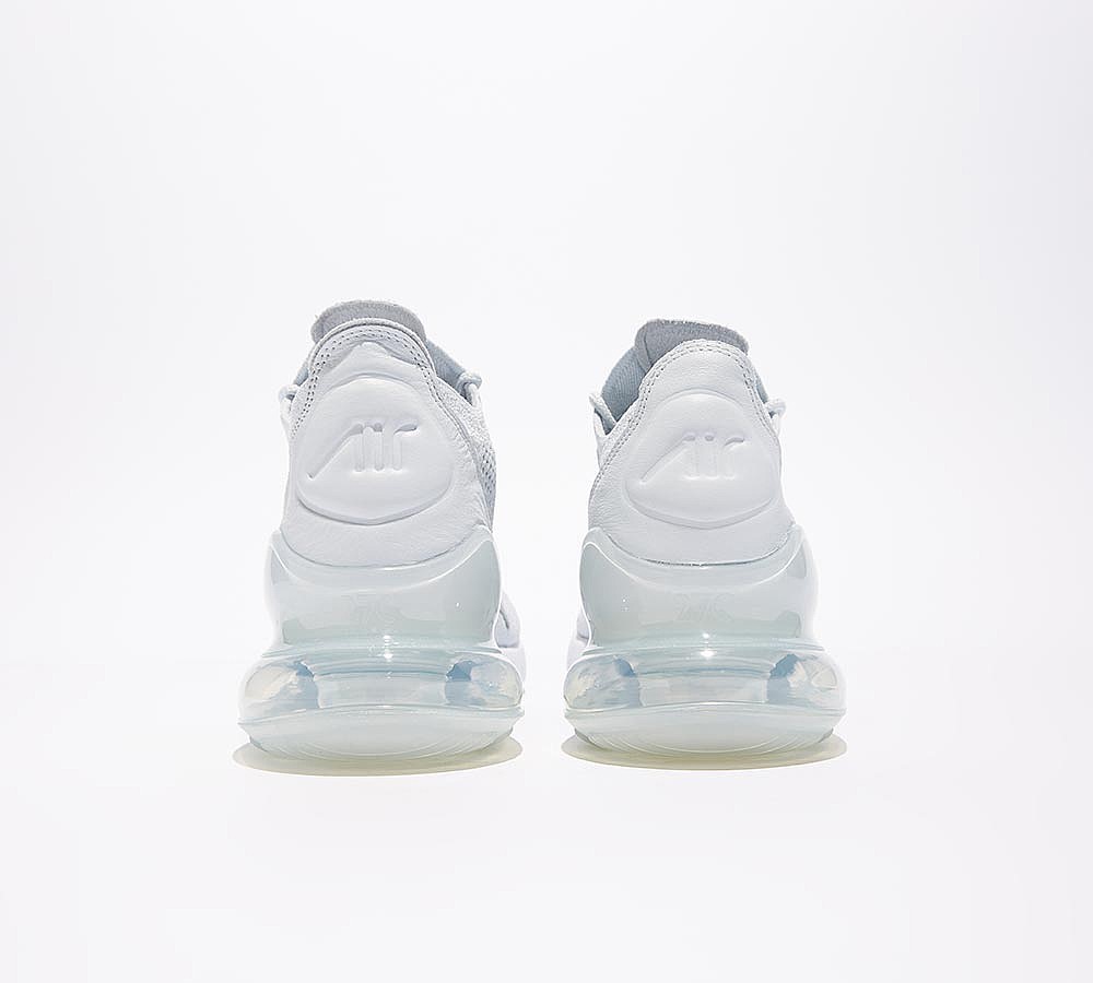 Nike Air Max 270 Flyknit Trainer - Pure Platinum / Black / Dark Grey