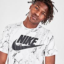 Men's Nike Swoosh Allover Marble Print Basketball T-Shirt
