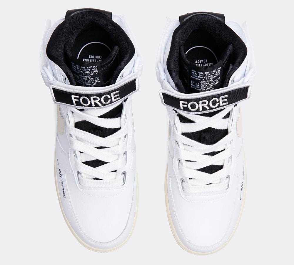 Nike Womens Air Force 1 High Utility Trainer - White / Light Crimson / Black