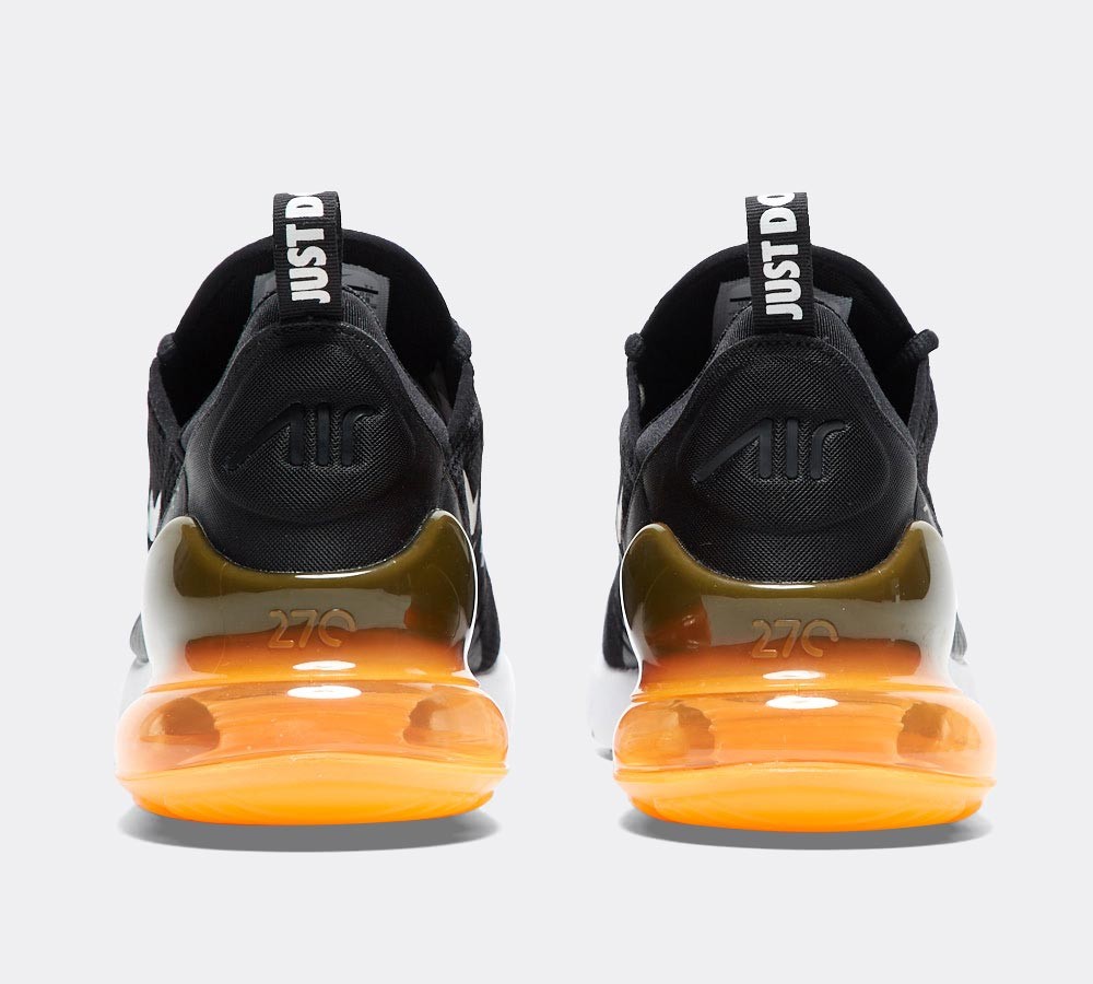 Nike Air Max 270 'JDI' Trainer - Black / White / Total Orange
