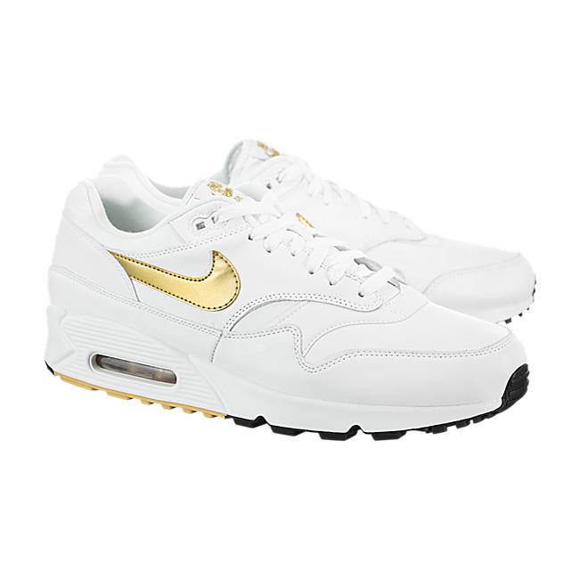Nike Air Max 90/1 - White / Metallic Gold-Black