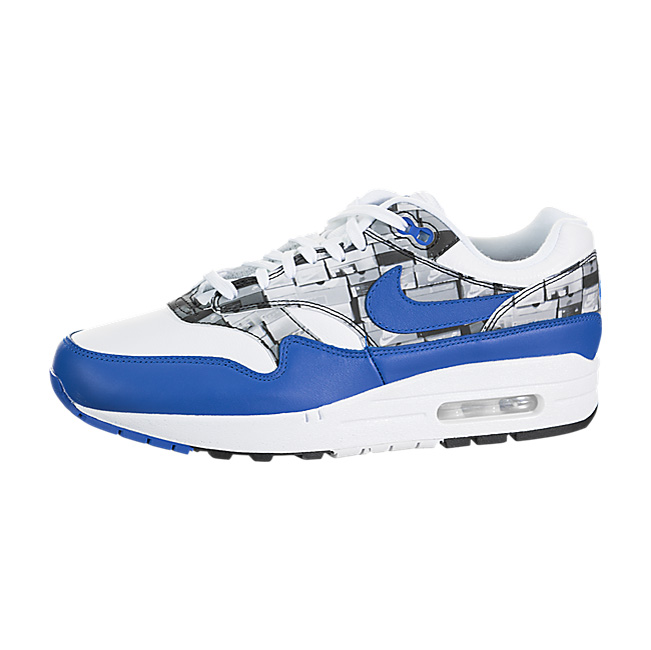 Nike Air Max 1 Print (We Love Nike) - White / Game Royal-Neutral Grey
