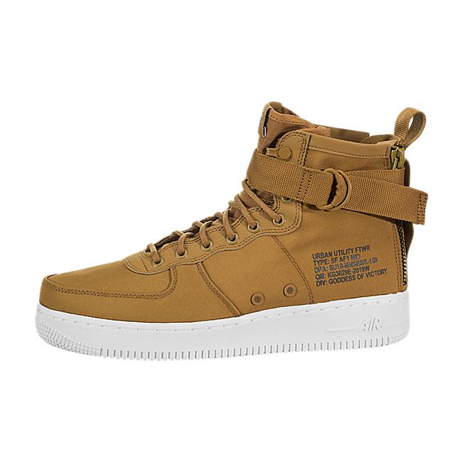 Nike SF Air Force 1 Mid - Desert Ochre / Sequoia-White