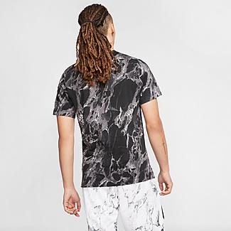 Men's Nike Swoosh Allover Marble Print Basketball T-Shirt