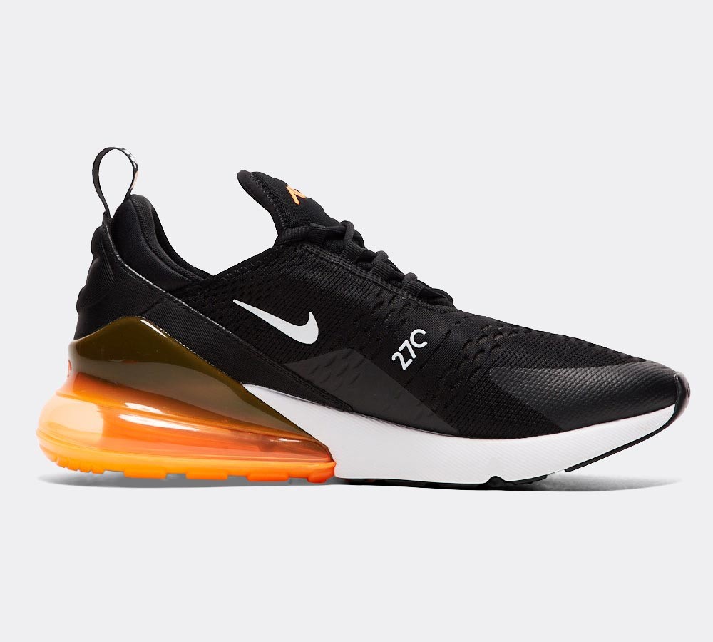 Nike Air Max 270 'JDI' Trainer - Black / White / Total Orange