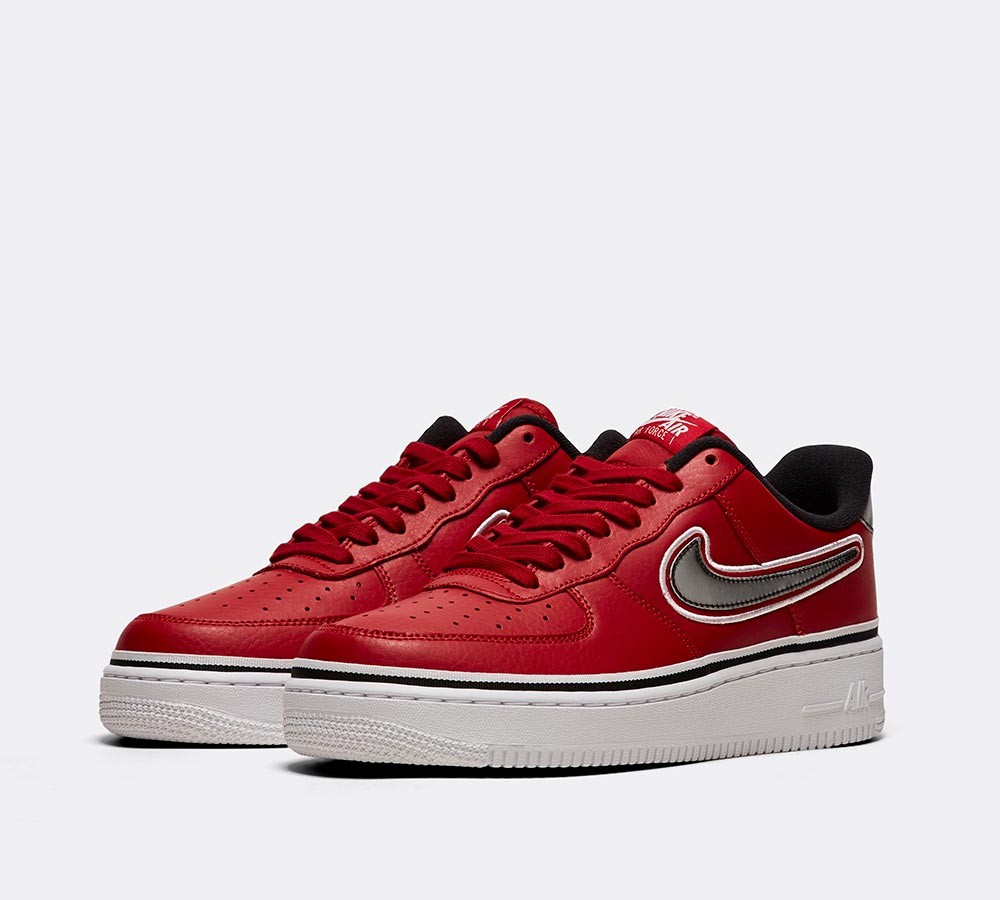 Nike Air Force 1 Low '07 LV8 Sport Trainer - Varsity Red / Black / White