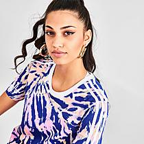 Women's adidas Originals 3-Stripes Tie-Dye T-Shirt