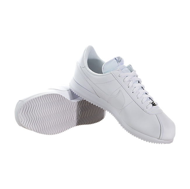 Nike Cortez Basic Leather - White / Wolf Grey-Metallic Silver-White