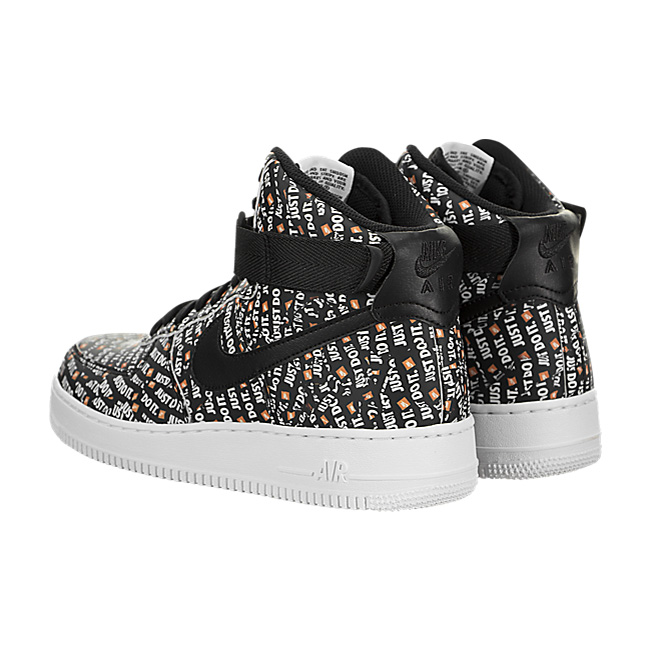 Nike Air Force 1 High '07 LV8 (Just Do It) - Black / White-Total Orange