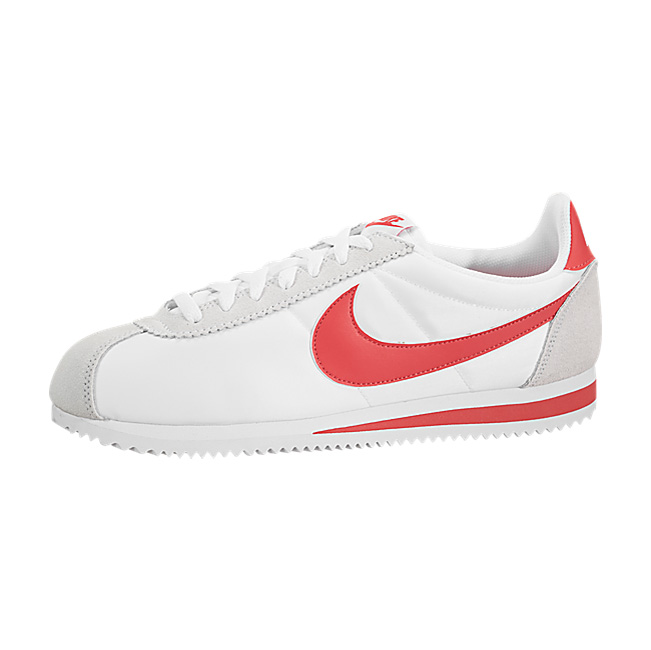 Nike Classic Cortez Nylon - White / Habanero Red