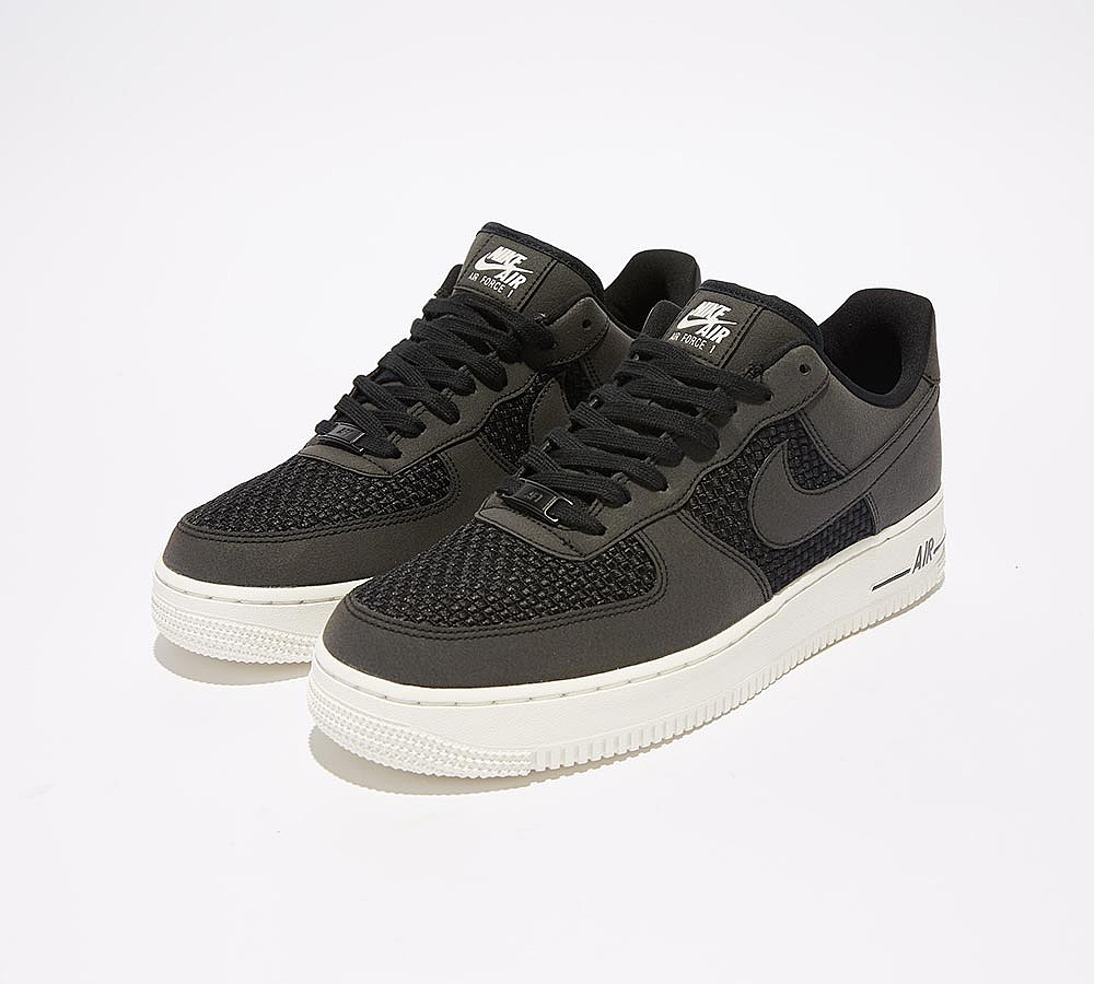 Nike Air Force 1 Low Trainer - Black / Black / Sail