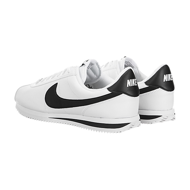 Nike Cortez Basic Leather - White / Black-Metallic Silver