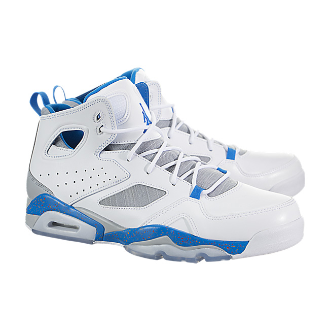 Air Jordan Flight Club 91 - White / Photo Blue-Wolf Grey-Team Orange
