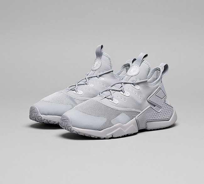 Nike Junior Air Huarache Drift Trainer | Wolf Grey / White