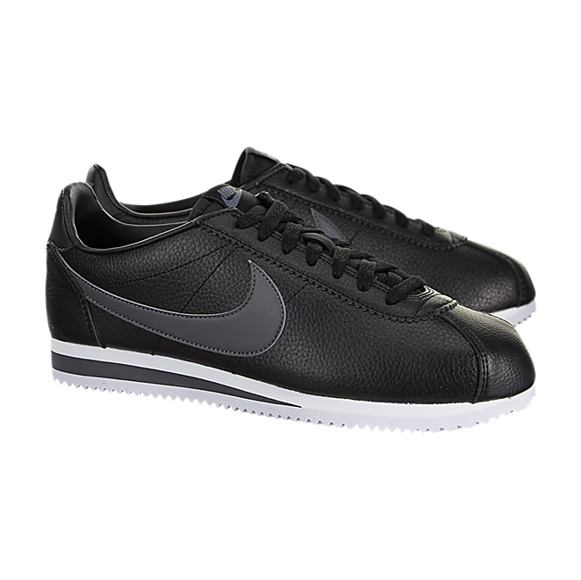 Nike Classic Cortez Leather - Black / Dark Grey-White