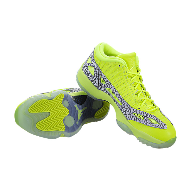 Air Jordan XI (11) Retro Low IE (Highlighter) - Volt / Cement Grey