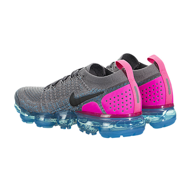 Nike Women Air Vapormax Flyknit 2 - Gunsmoke / Black-Blue Orbit-Pink Blast