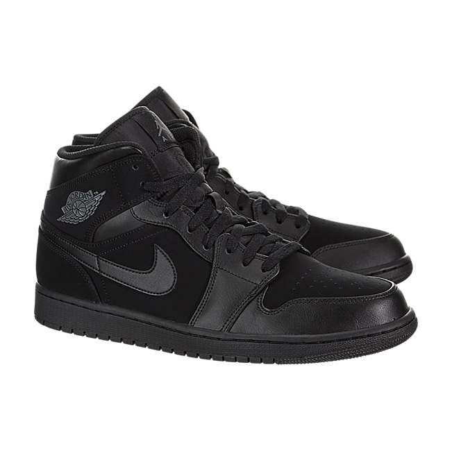 Air Jordan 1 Mid - Black / Dark Grey-Black