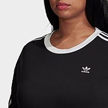 Women's adidas Originals 3-Stripes Long-Sleeve T-Shirt (Plus Size)