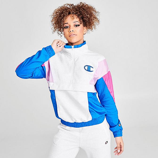 Women's Champion Mixed Media Quarter-Zip Windbreaker Jacket
