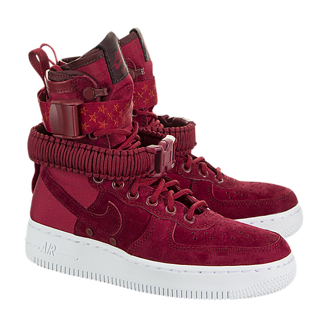 Nike Women SF Air Force 1 - Red Crush / White-Burgundy Crush