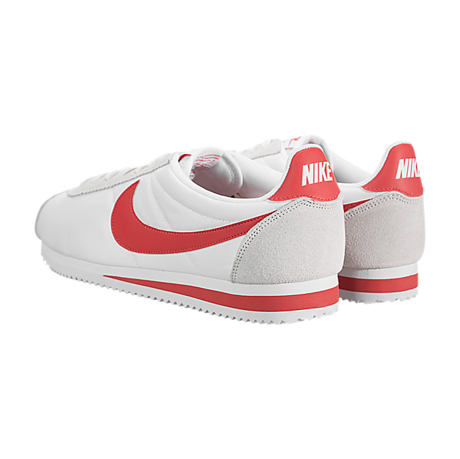 Nike Classic Cortez Nylon - White / Habanero Red