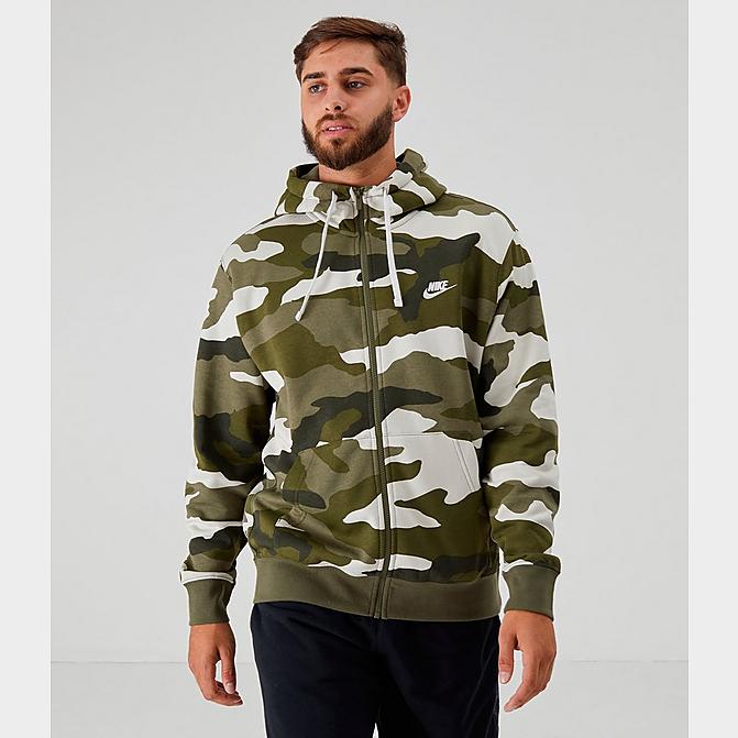 Men's Nike Sportswear Camo Club Fleece Full-Zip Hoodie