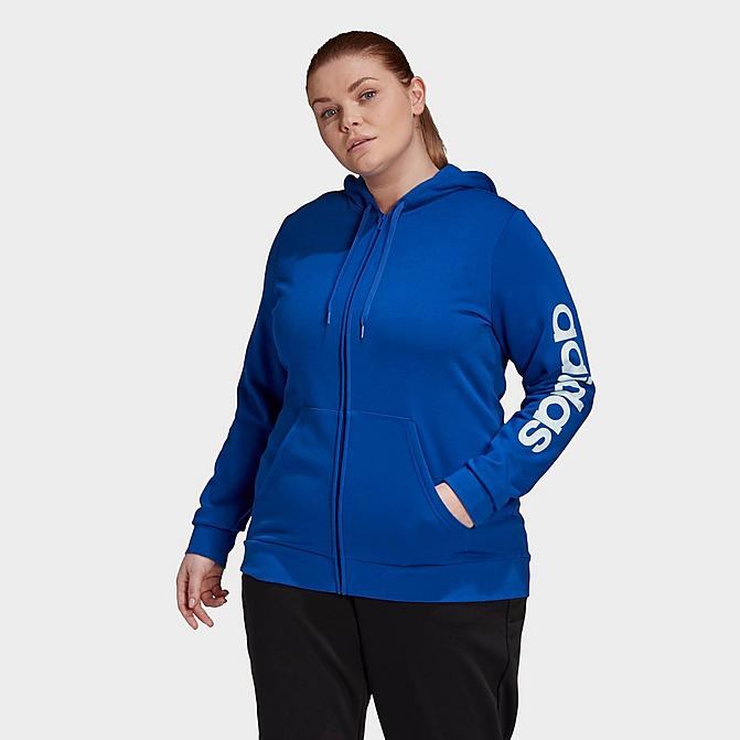 Women's adidas Essentials Full-Zip Hooded Track Top (Plus Size)