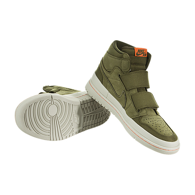 Air Jordan 1 Retro High Double Strap - Olive Canvas / Cone/Light Bone