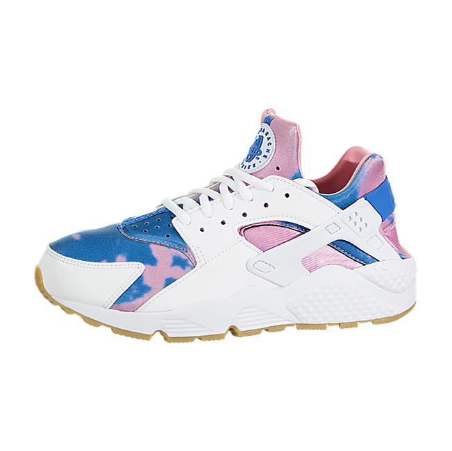 Nike Women Air Huarache Run Print - White / Blue Nubula