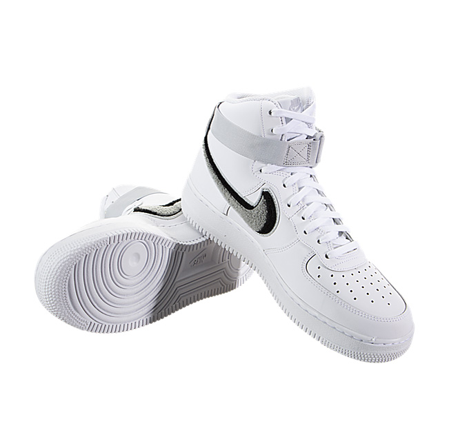 Nike Air Force 1 High '07 LV8 (Chenille Swoosh) - White / Wolf Grey-Pure Platinum