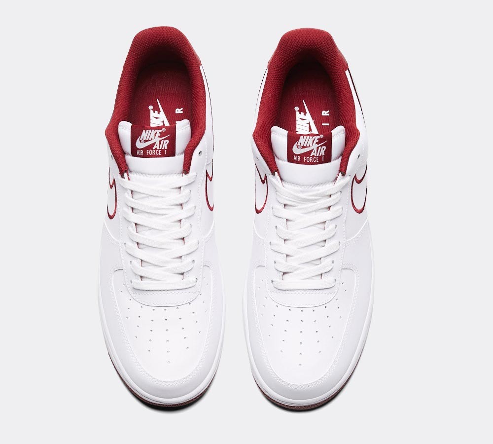 Nike Air Force 1 Low Trainer - White / Red