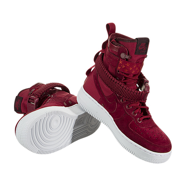 Nike Women SF Air Force 1 - Red Crush / White-Burgundy Crush