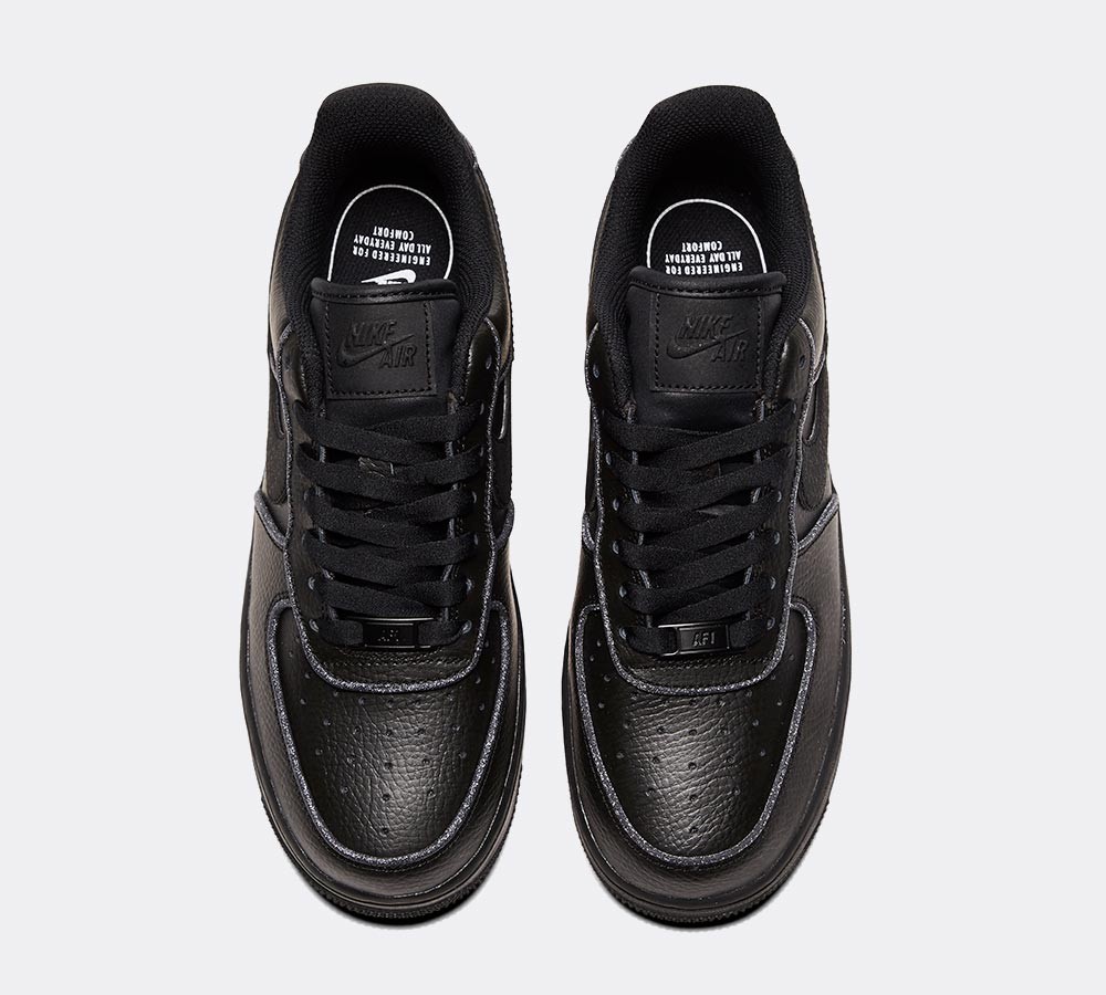 Nike Womens Air Force 1 Trainer - Black / Dark Grey